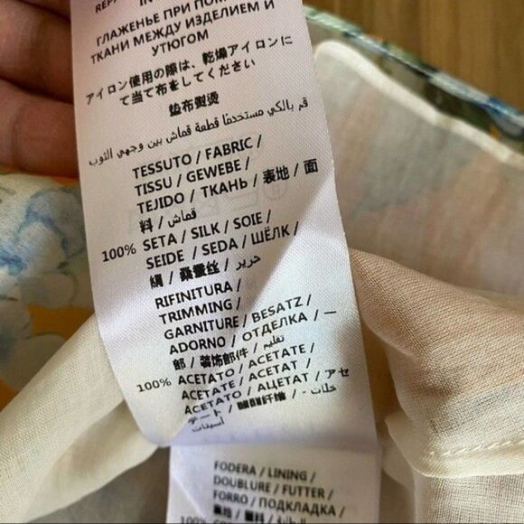 Gucci Baby Girl Floral Watercolor Print 100% Silk Dress - Picture 7 of 11